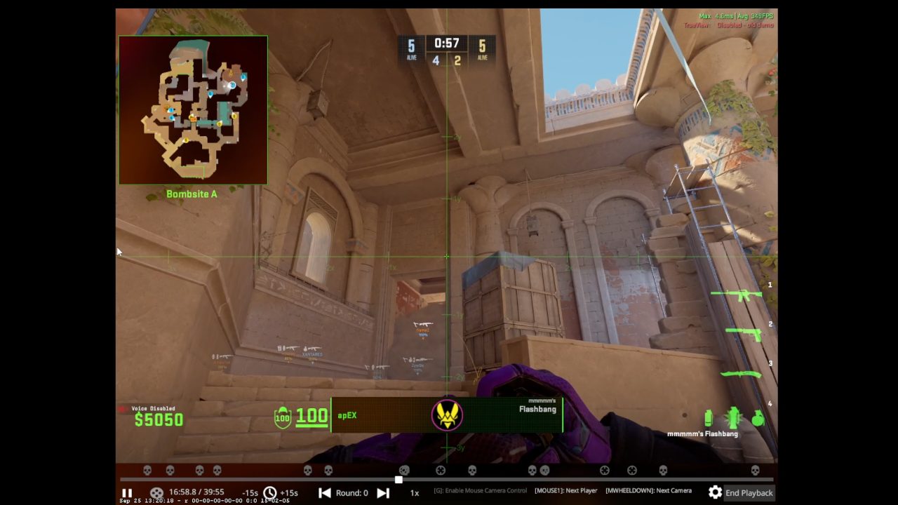 Flash Middle from A Site