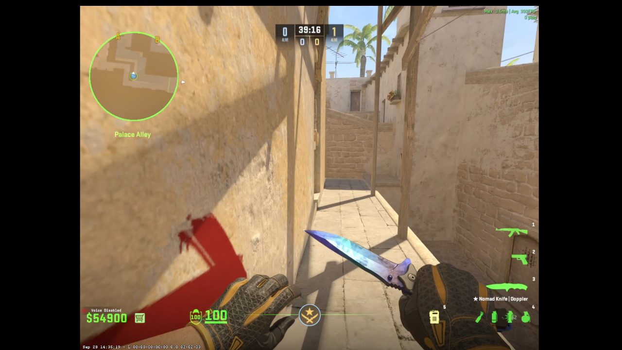 Smoke banc, Molotov ESCA A depuis T Spawn